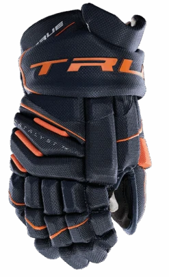 True Hockey True Catalyst 7X Junior Hockey Gloves -Bauer CT7xGlove Navy Orange 1