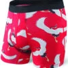 SAXX Platinum Boxer Brief Fly Red Cranes -Bauer saxx platinum boxer brief fly red cranes
