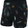 SAXX Vibe Boxer Brief Black Mardi Gras -Bauer saxx vibe boxer brief black mardi gras