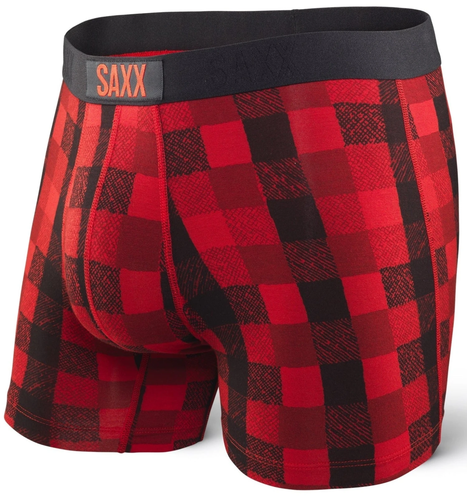 SAXX Vibe Boxer Modern Fit Red Lumberjack Plaid 3 SAXX Vibe Boxer Modern Fit Red Lumberjack Plaid