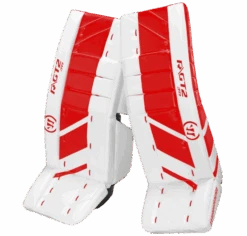 Warrior Ritual GT2 Junior Goalie Pads (w/ Knee Pads) -Bauer warrior ritual gt2 junior goalie pads white red